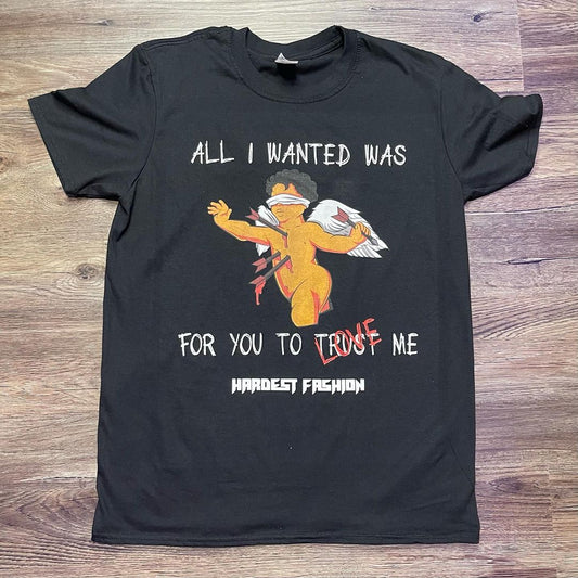 Camiseta holgada con estampado de ángel retro estilo callejero