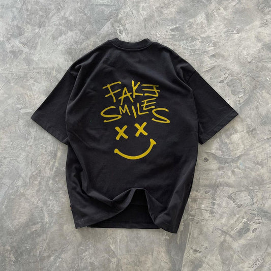 Camiseta con estampado de sonrisa