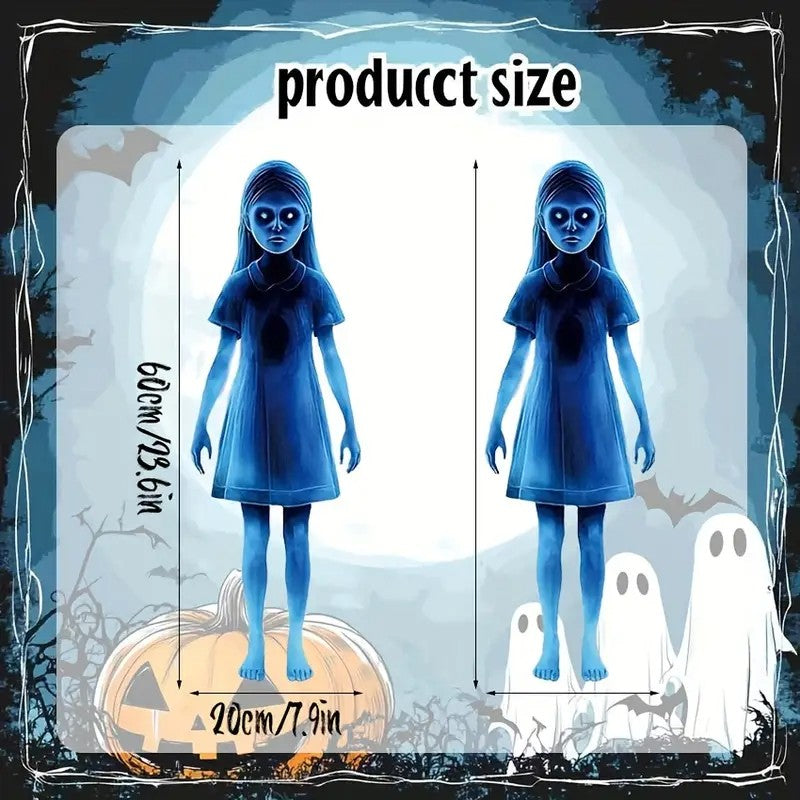 2 Sets Large Size Halloween Blue Little Devil Outdoor Garden Decoration Signs