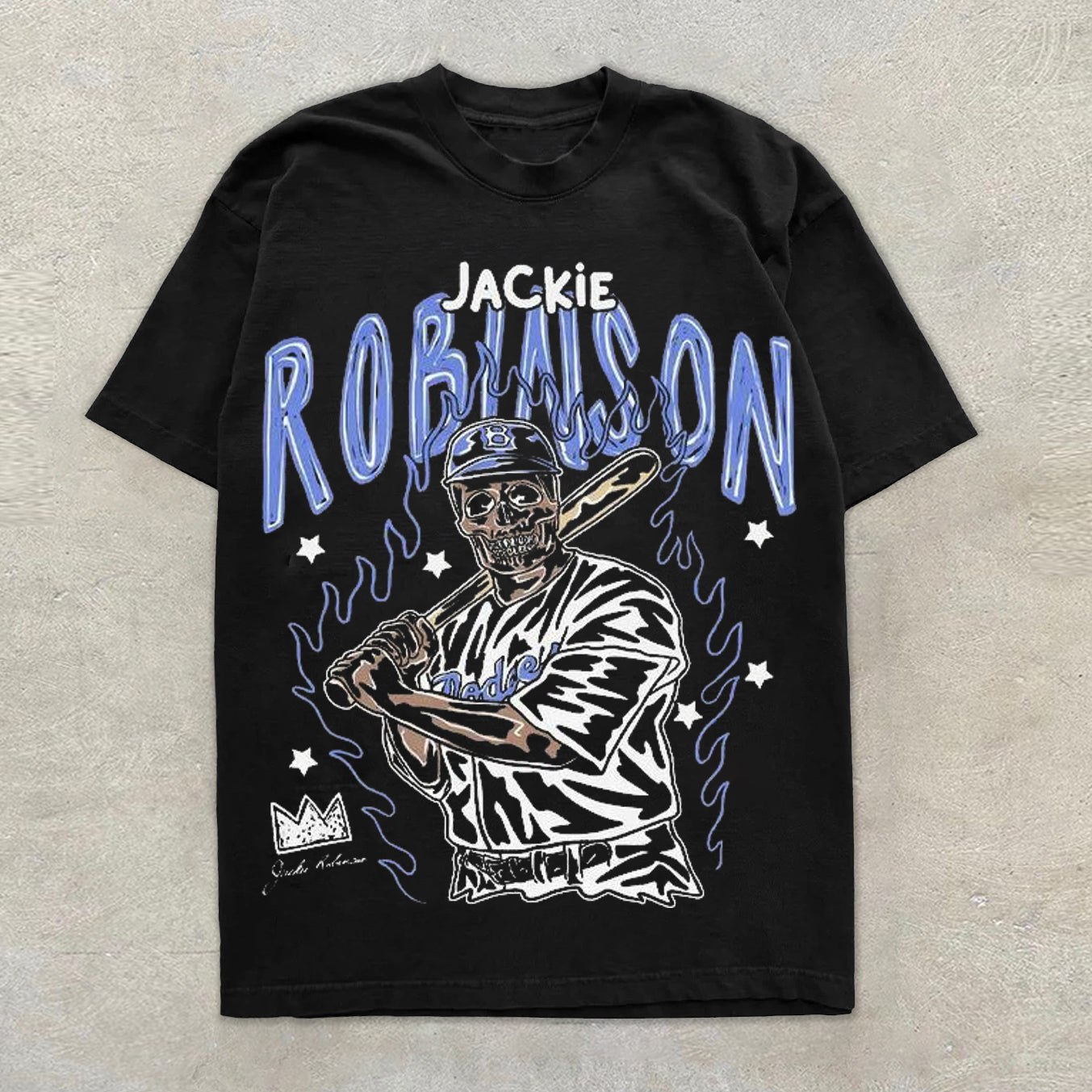 Camiseta de manga corta estilo urbano con estampado personalizado y cuello redondo de moda