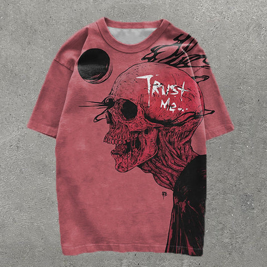 Camiseta de manga corta con estampado Trust Me