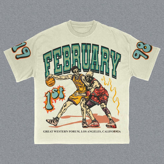 Februagy Print Short Sleeve T-Shirt
