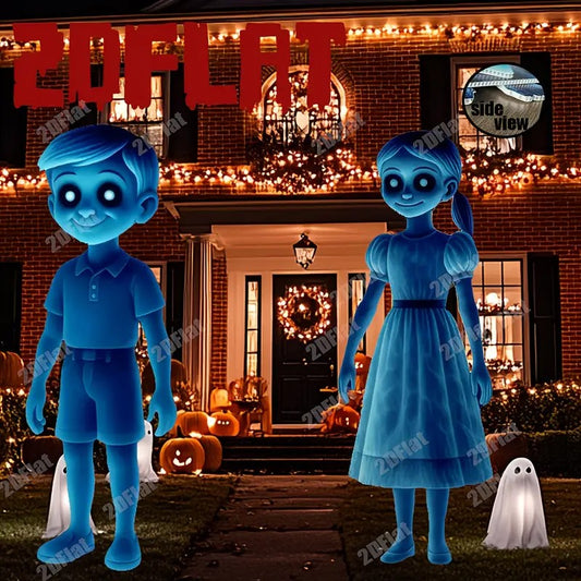 2D Flat 2pcs Halloween Yard Decoration Ground Plug