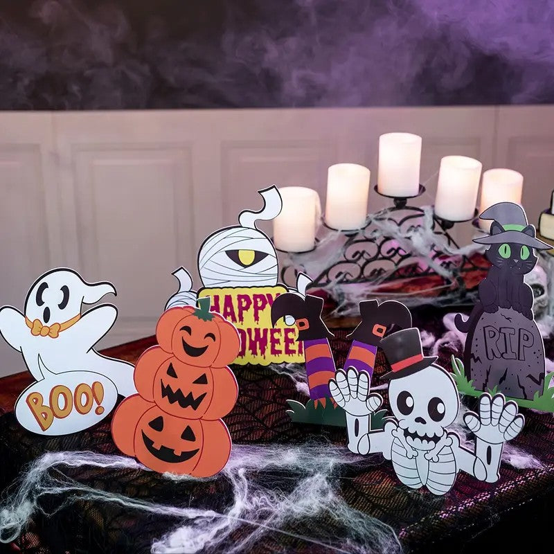 6 Halloween Yard Signs and Stakes