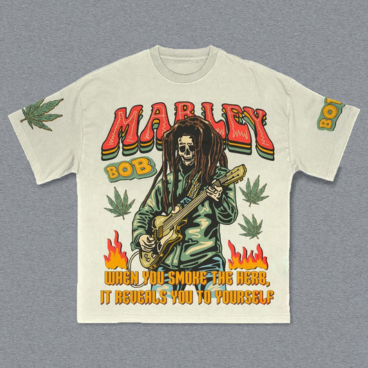 Rock Singer Print Short Sleeve T-Shirt