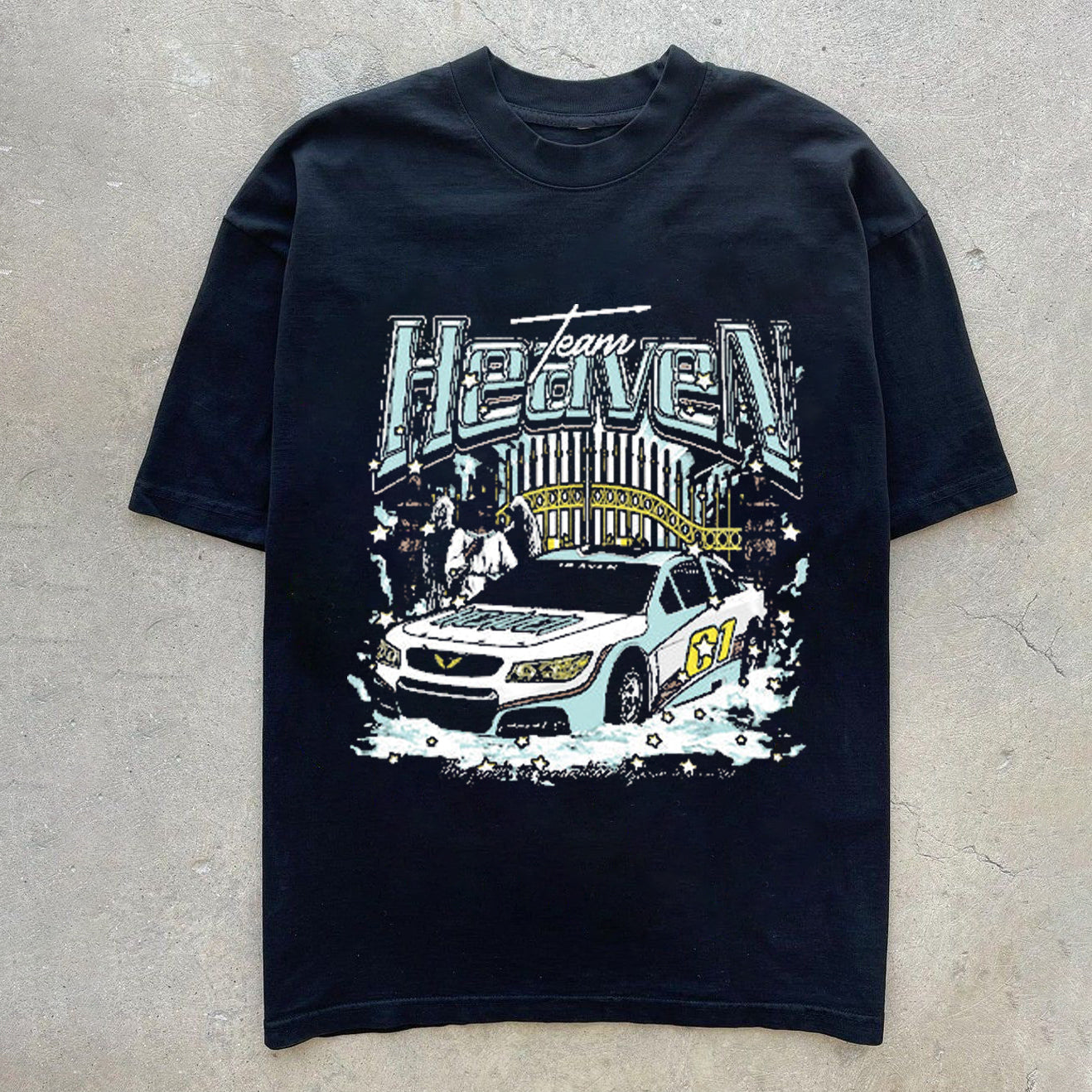 Camiseta de manga corta de moda urbana de hip-hop de la marca Tide