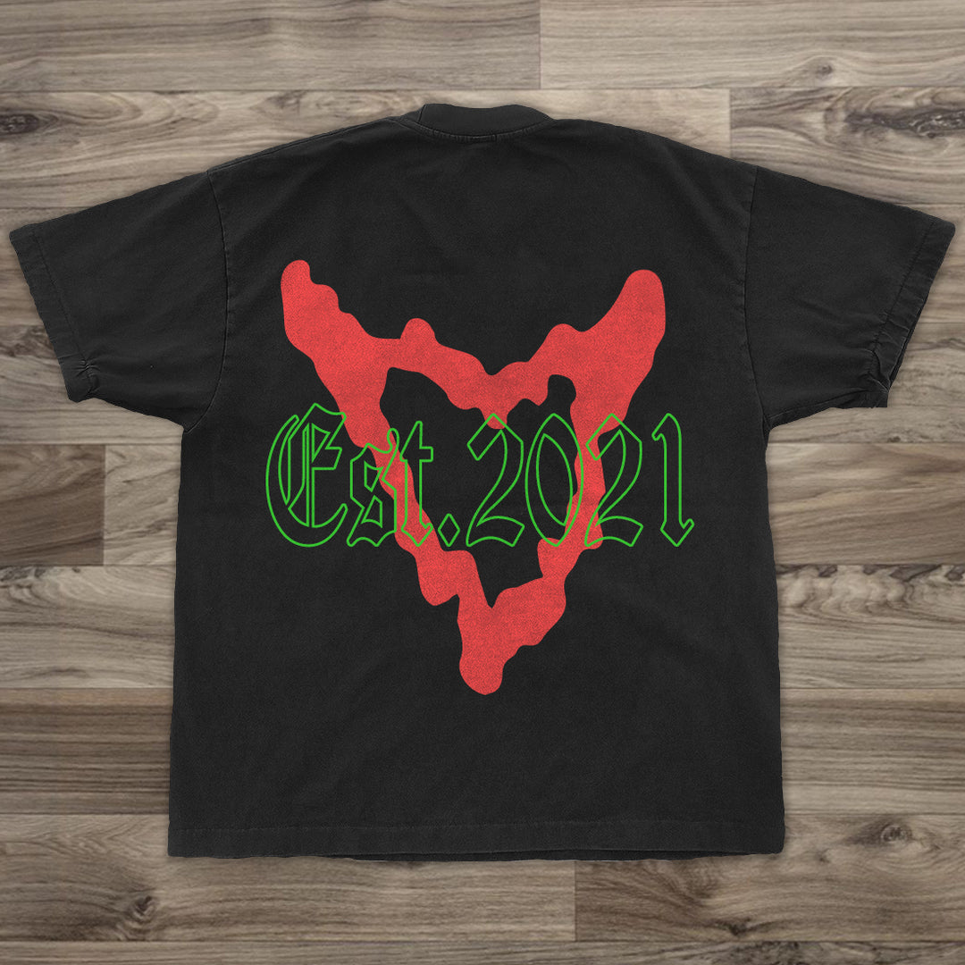 Camiseta informal de manga corta estilo hip hop callejero