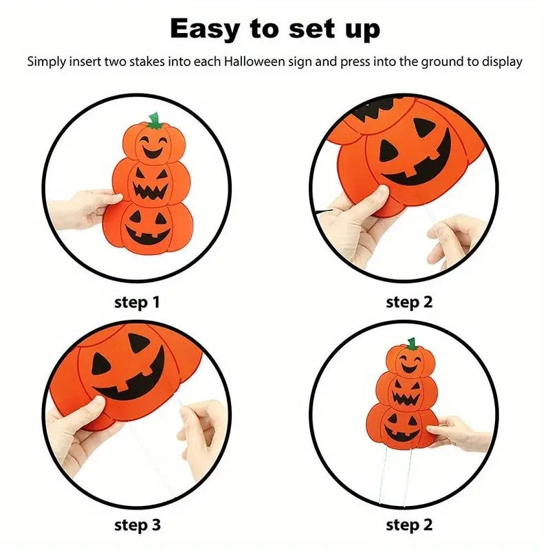 6 Halloween Yard Signs and Stakes