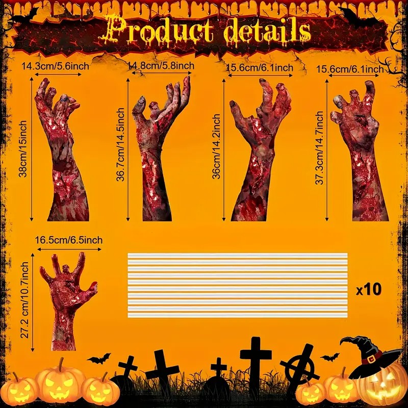 5pcs Halloween Yard Sign
