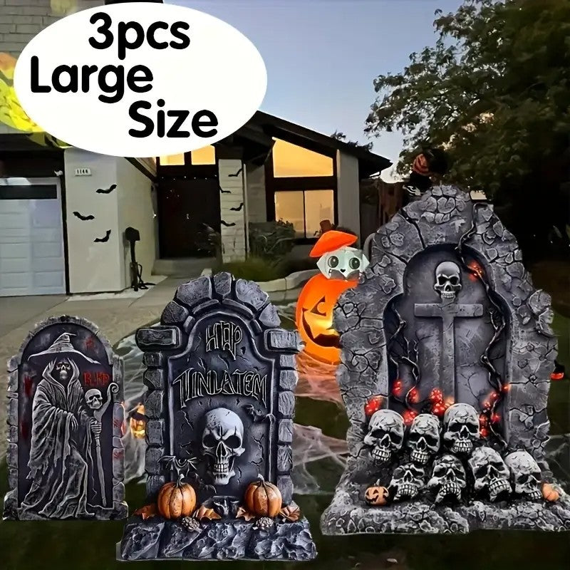 Three Large Tombstones