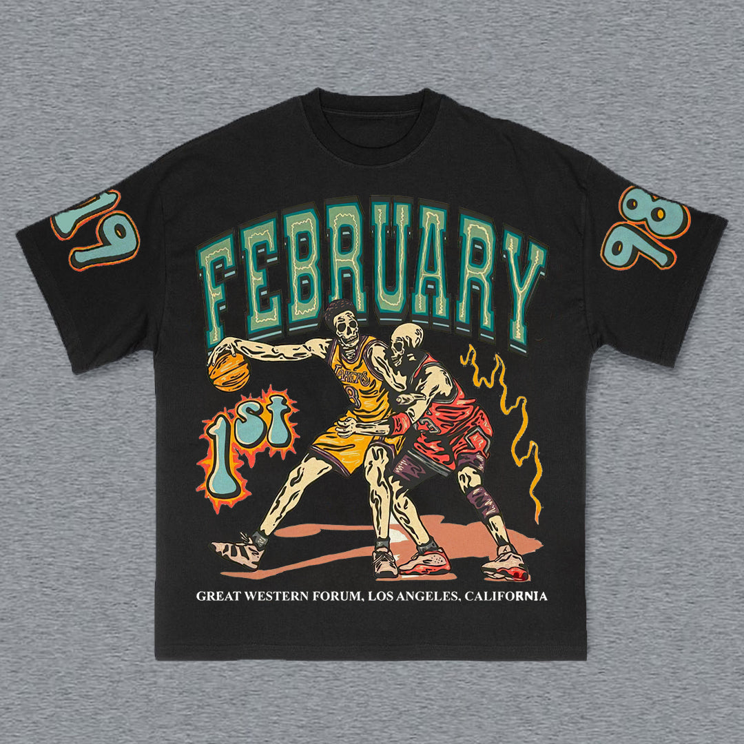 Februagy Print Short Sleeve T-Shirt