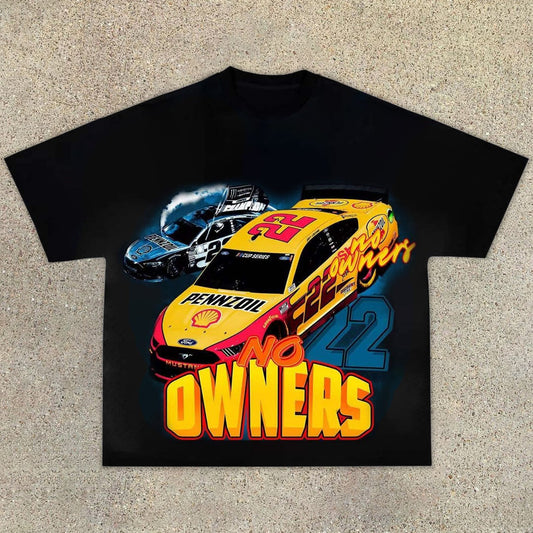 Camiseta de manga corta casual de calle de carreras de velocidad
