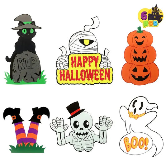 6 Halloween Yard Signs and Stakes