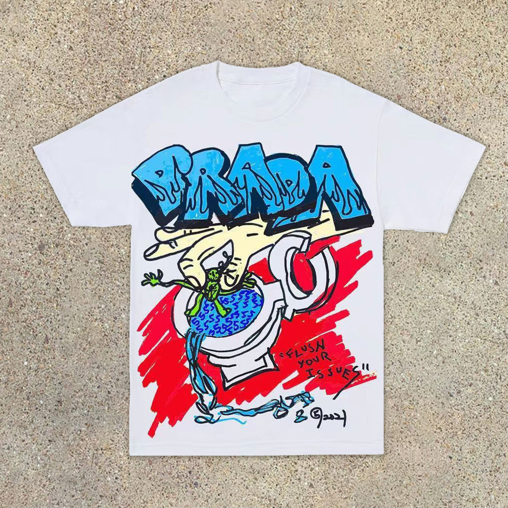 Camiseta casual de calle con grafiti