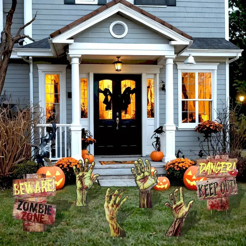 6pcs Halloween Pack Zombie Yard Signs