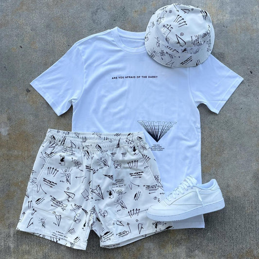 Conjunto de dos piezas de camiseta y pantalón corto estampado casual