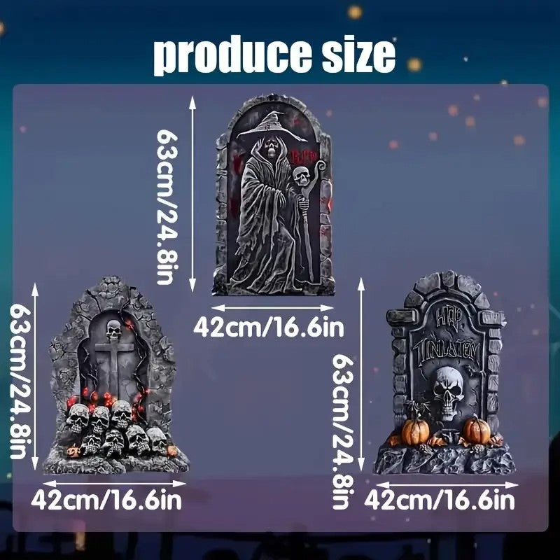 Three Large Tombstones
