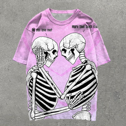 Kurzärmliges T-Shirt mit „Skull In Love“-Print