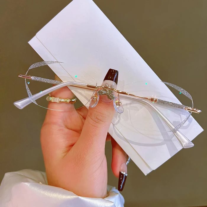 ✨WOMEN'S DIAMOND RIMLESS ANTI-BLUE LIGHT PRESBYOPIA GLASSES