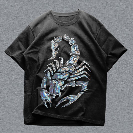 Camiseta informal de manga corta con estampado de langosta