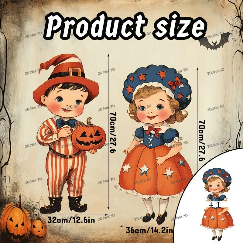 2pcs Large Size Halloween Boys And Girls Halloween Style Courtyard Plastic Signs