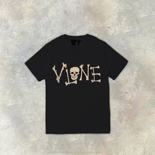 Lässiges Street-Kurzarm-T-Shirt mit Totenkopf