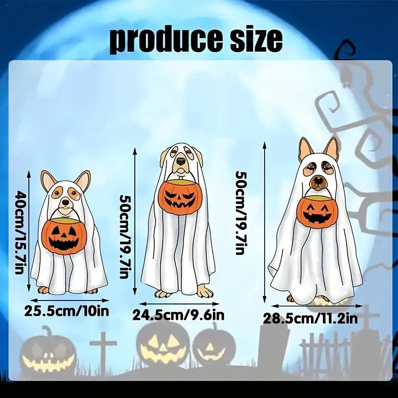3pcs Halloween Yard Decorations Dog Outdoor Signs Plastic