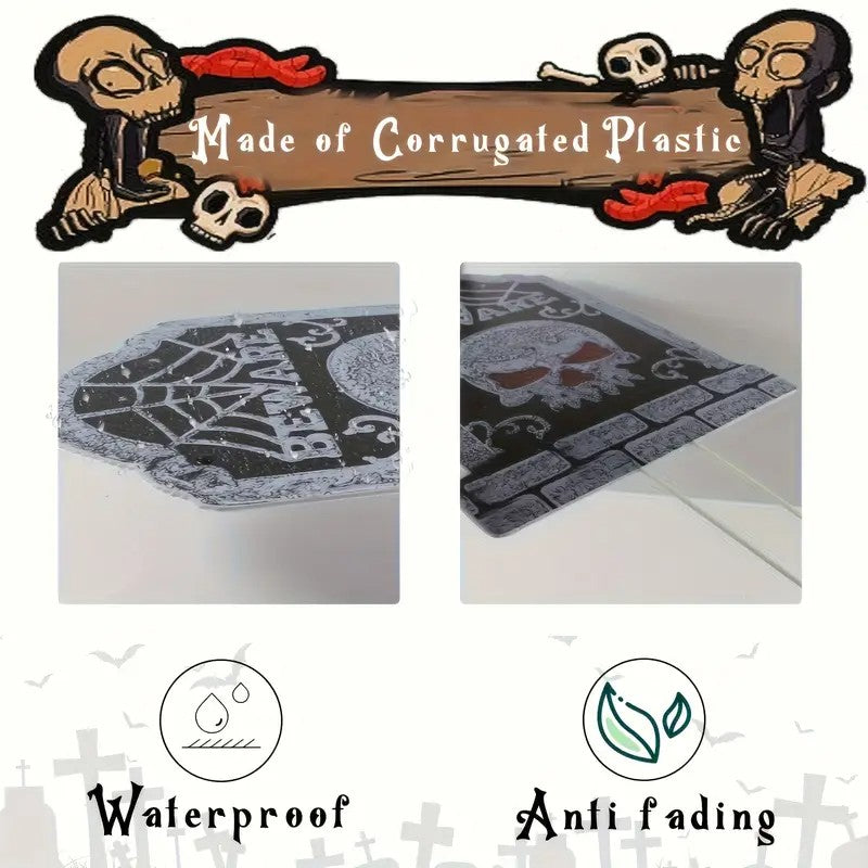 6pcs Halloween Cemetery Stake & Tombstone Yard Signs