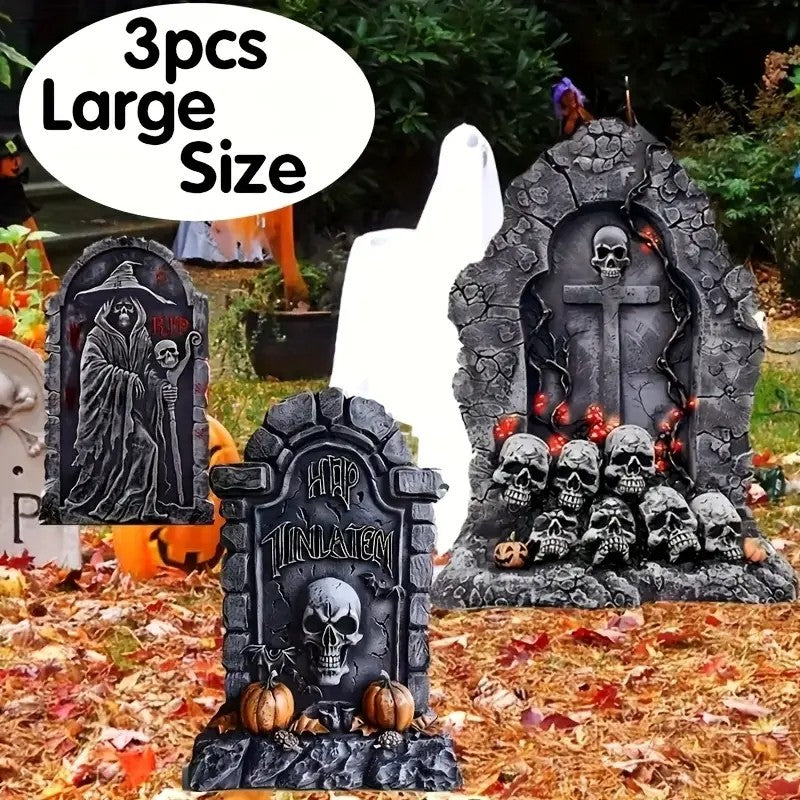 Three Large Tombstones