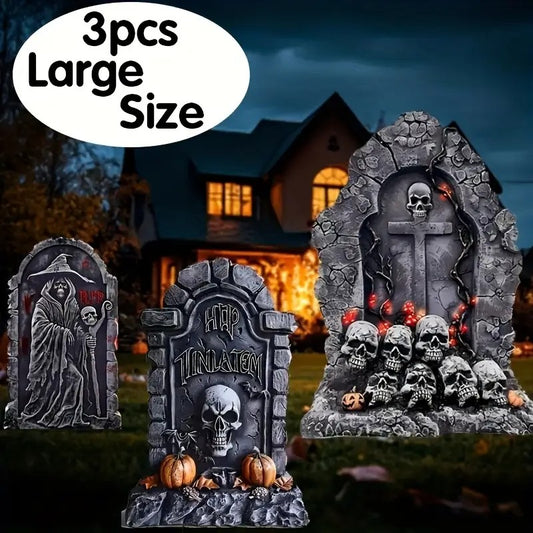 Three Large Tombstones