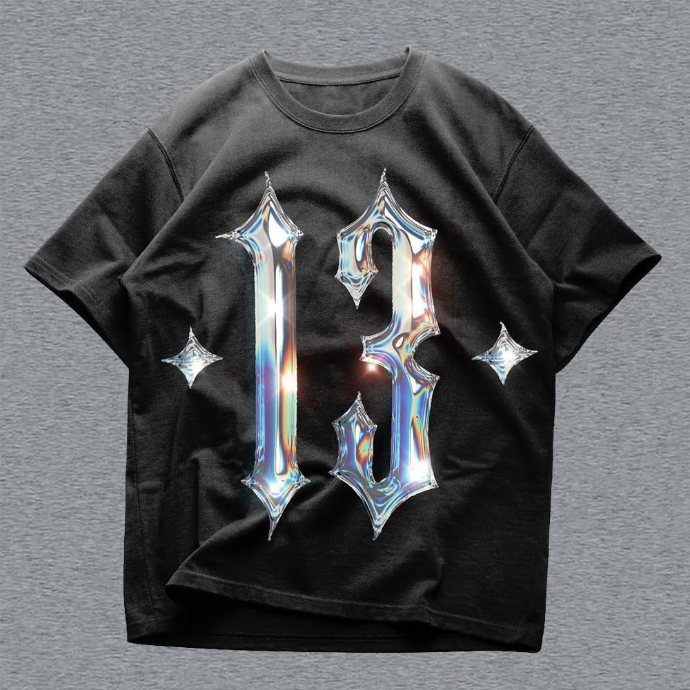 Camiseta informal de manga corta con estampado digital