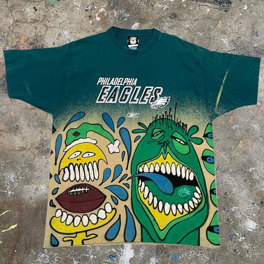 Camiseta personalizada con estampado de graffiti infantil en degradado