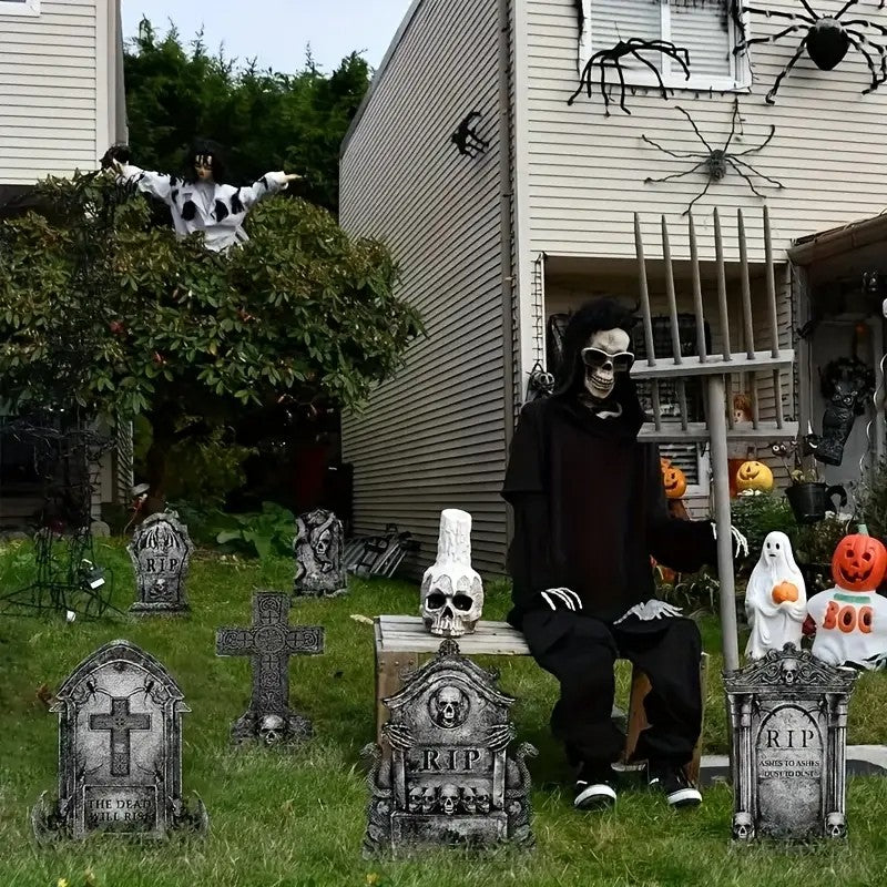 [2D Flat] Vintage Halloween Tombstone Yard Signs