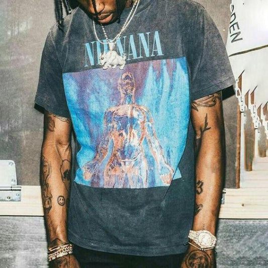 Round neck print T-shirt