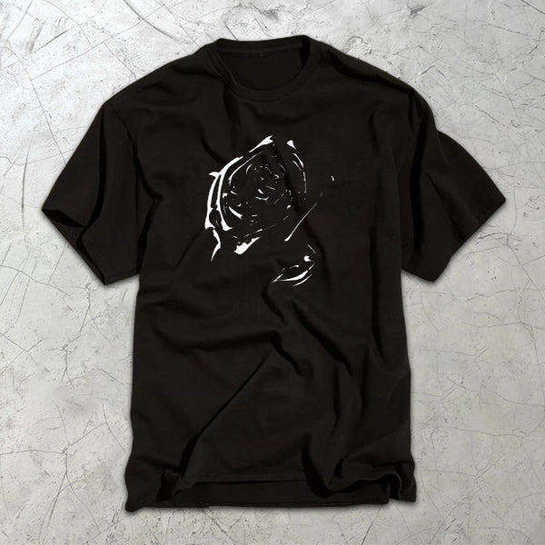 Camiseta de manga corta con estampado gráfico de eslogan de rosas