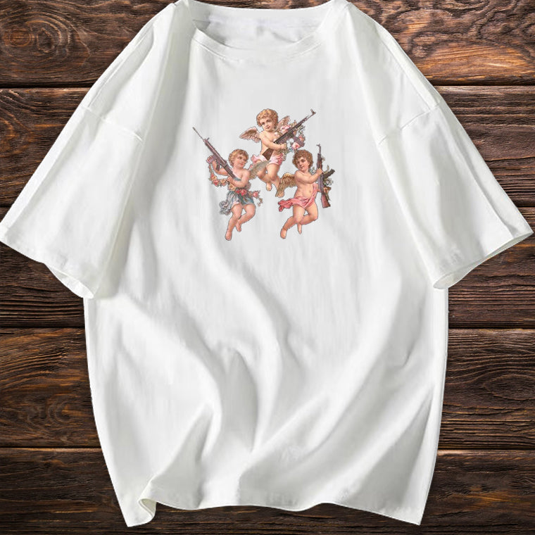 Camiseta de manga corta de estilo hip hop callejero